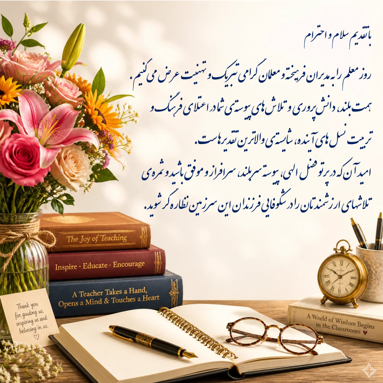 گرامیداشت 12 اردیبهشت ماه روز معلم